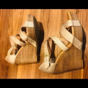 Banana Republic Matte Gold Wedges